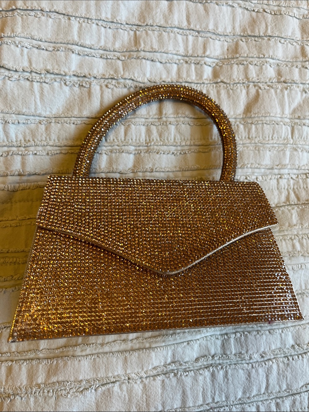 Gold sparkle evening bag  sequin rhinestone glitter bronze clutch